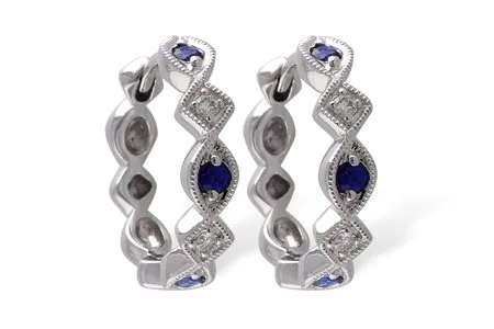 Sapphire Earrings in white gold