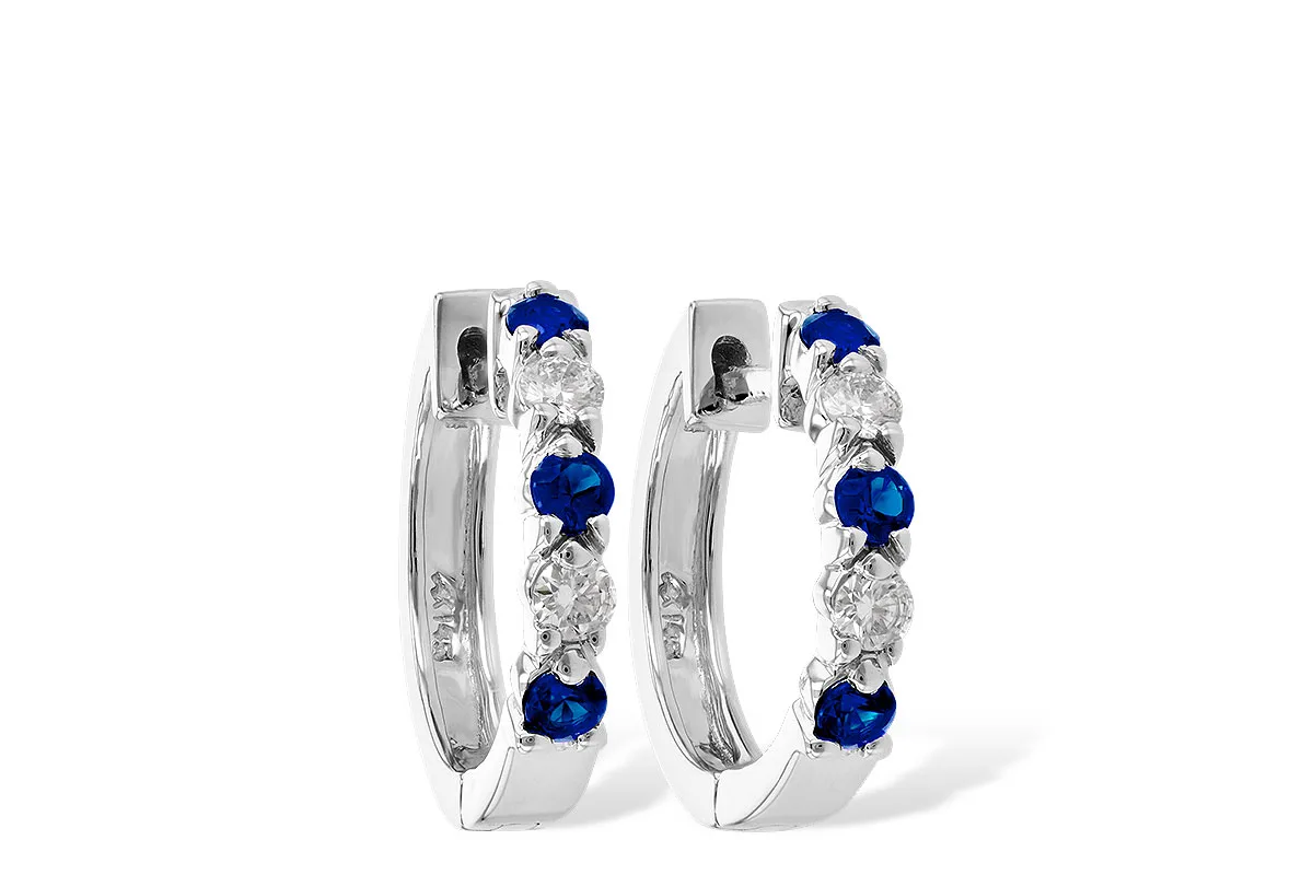 Sapphire Earrings in white gold