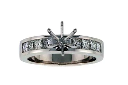 Diamond Semi-Mount Engagement Ring in white gold