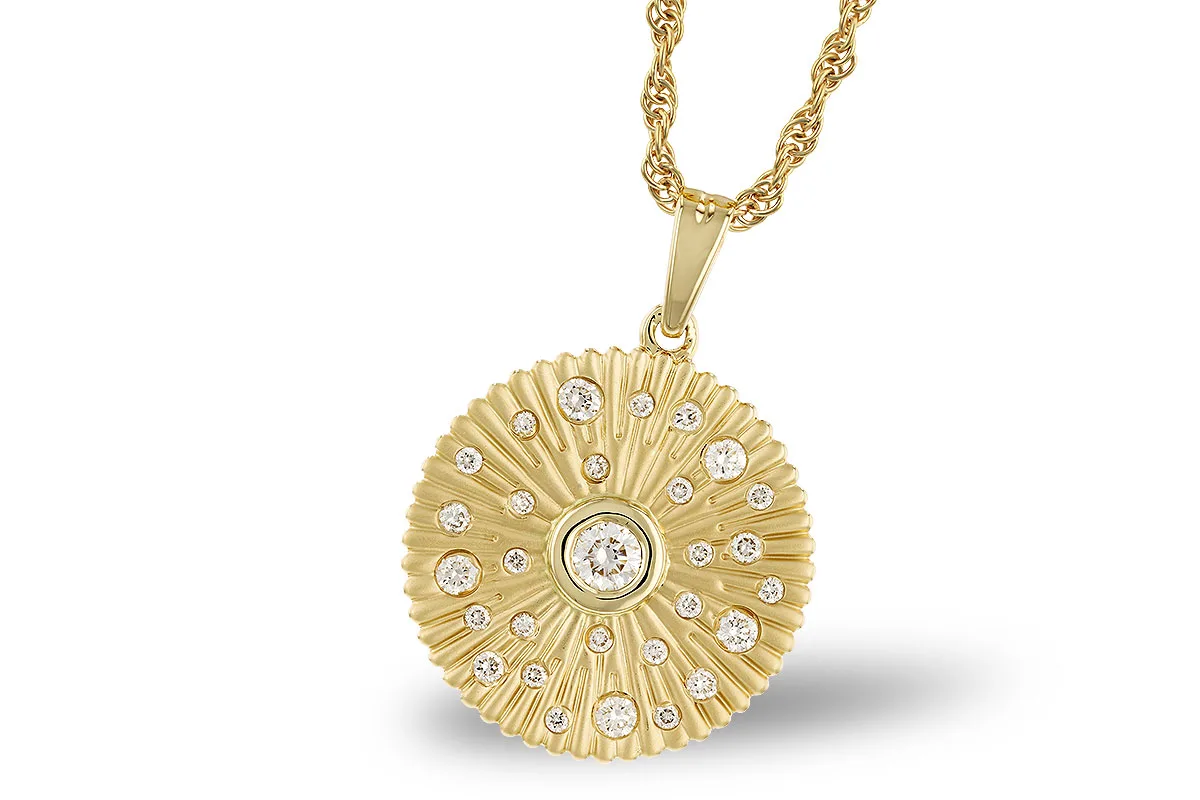 Diamond Necklace in yellow gold