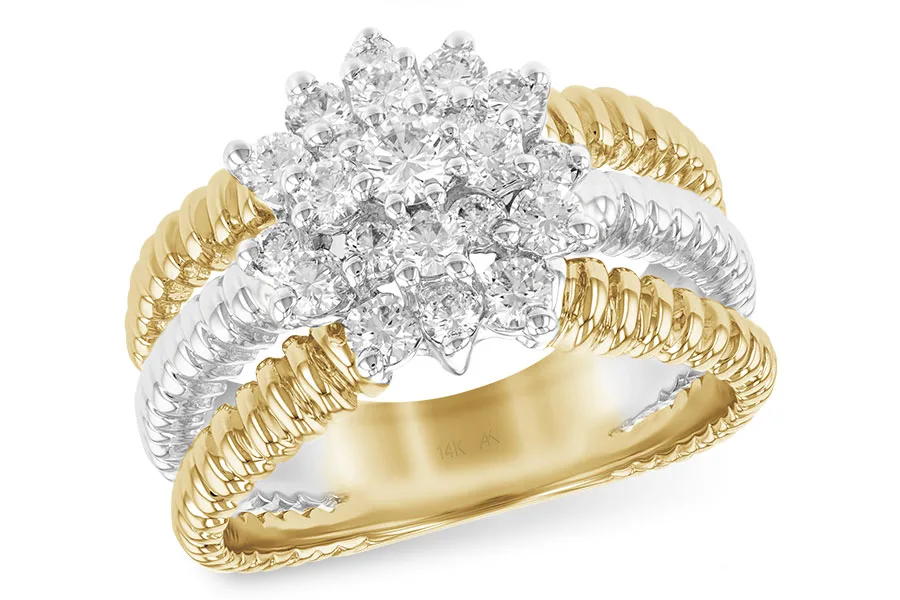 Diamond Ring in two-tone