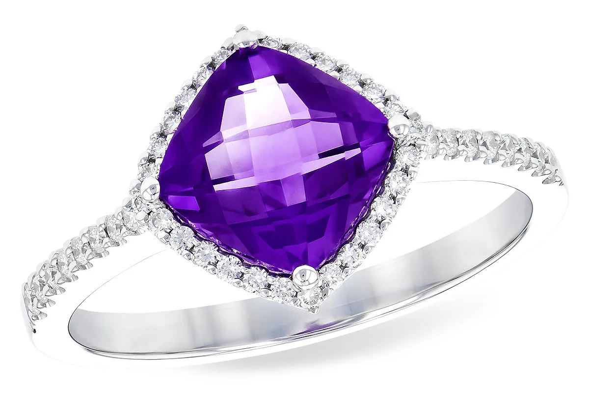 Amethyst Ring in white gold