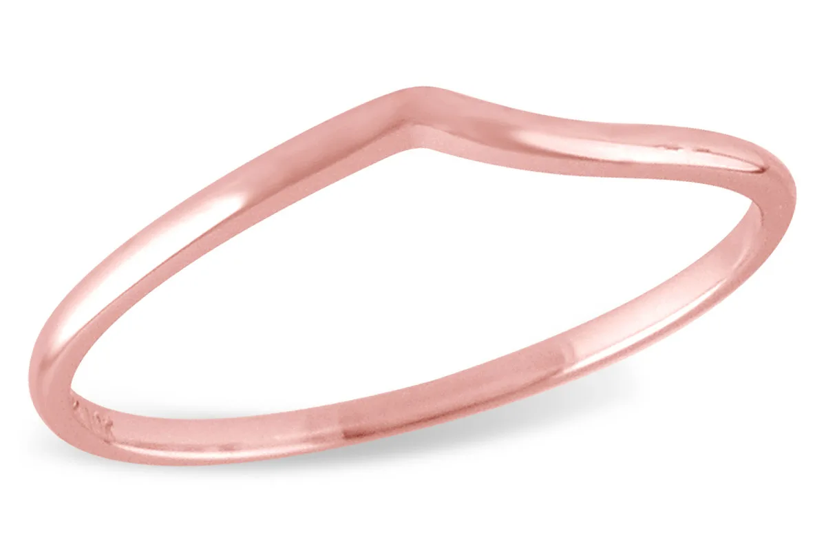 Gold Wedding Band in rose gold