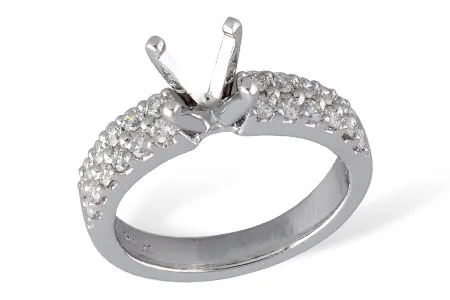 Diamond Semi-Mount Engagement Ring in white gold
