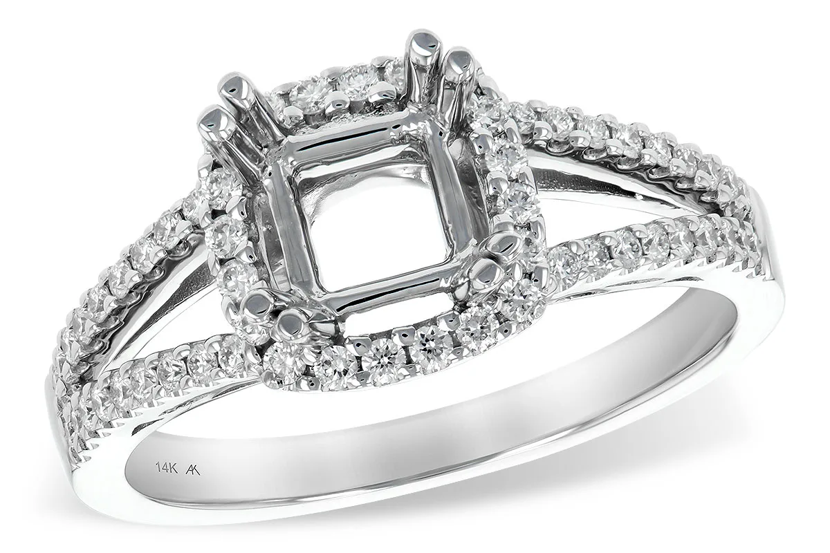 Diamond Semi-Mount Engagement Ring in white gold