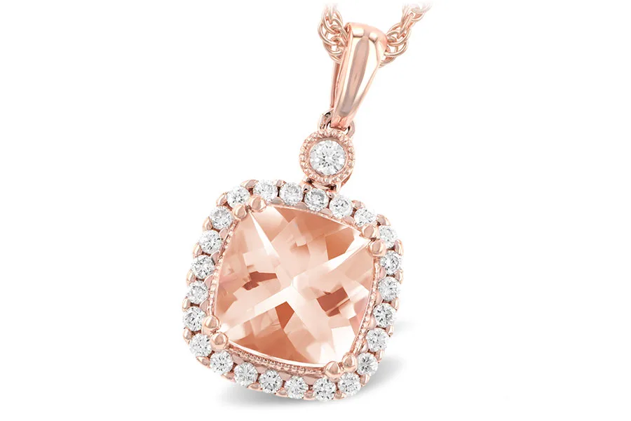 Morganite Necklace in rose gold