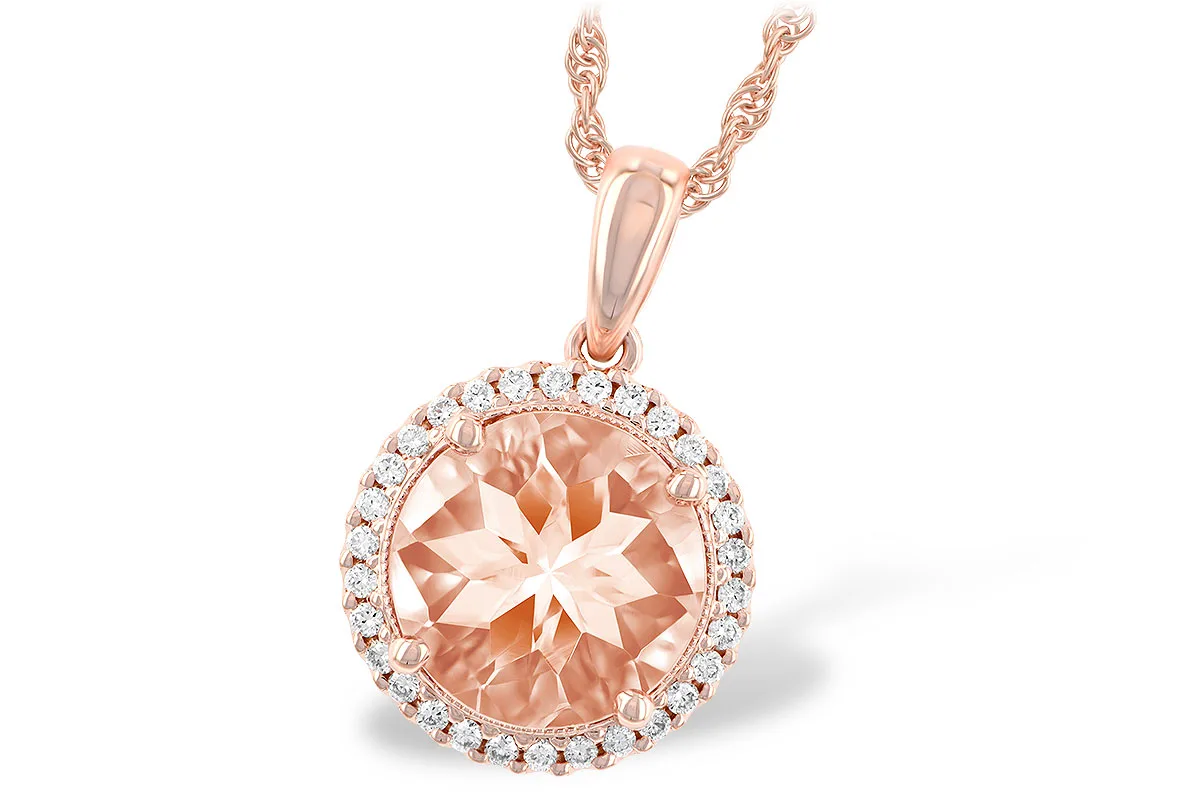 Morganite Necklace in rose gold