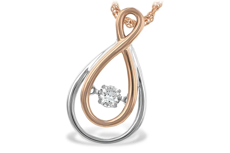 Diamond Necklace in two-tone (reversed)