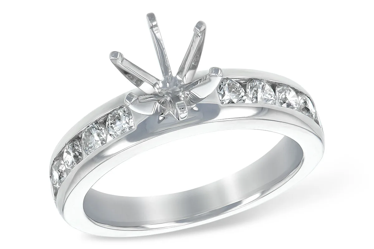 Diamond Semi-Mount Engagement Ring in white gold