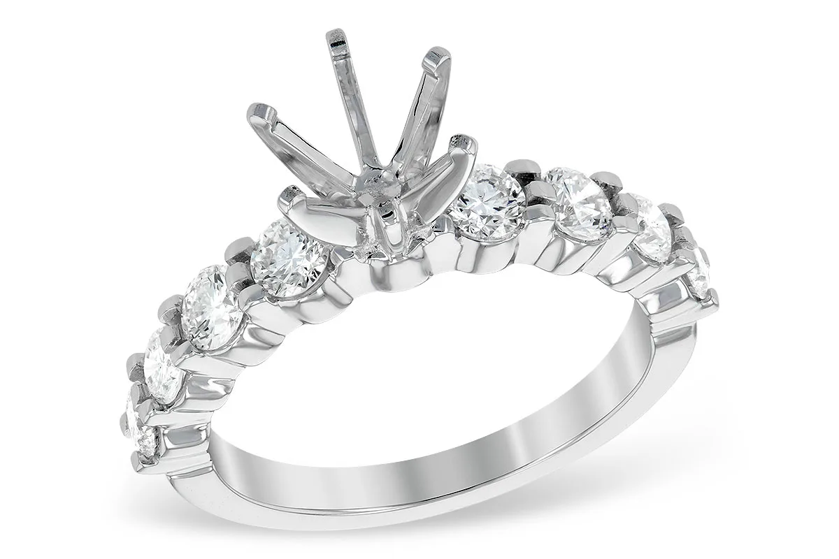Diamond Semi-Mount Engagement Ring in white gold
