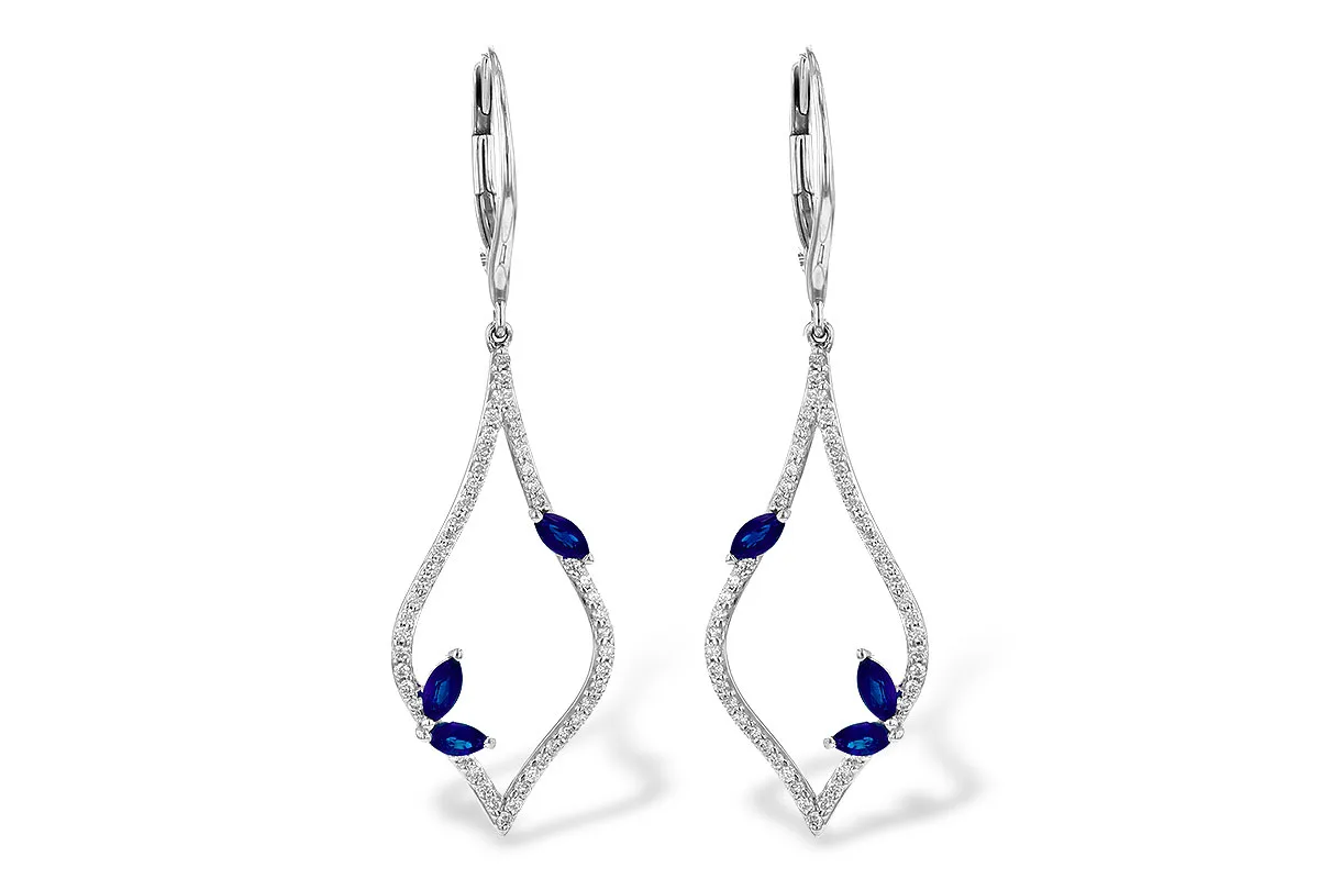 Sapphire Earrings in white gold