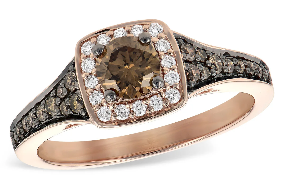 Brown Diamond Ring in rose gold