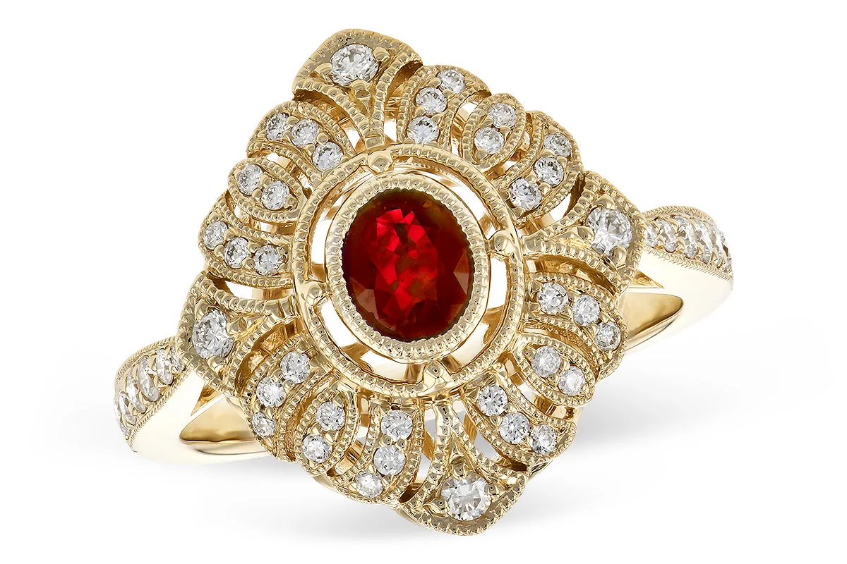 Ruby Ring in yellow gold