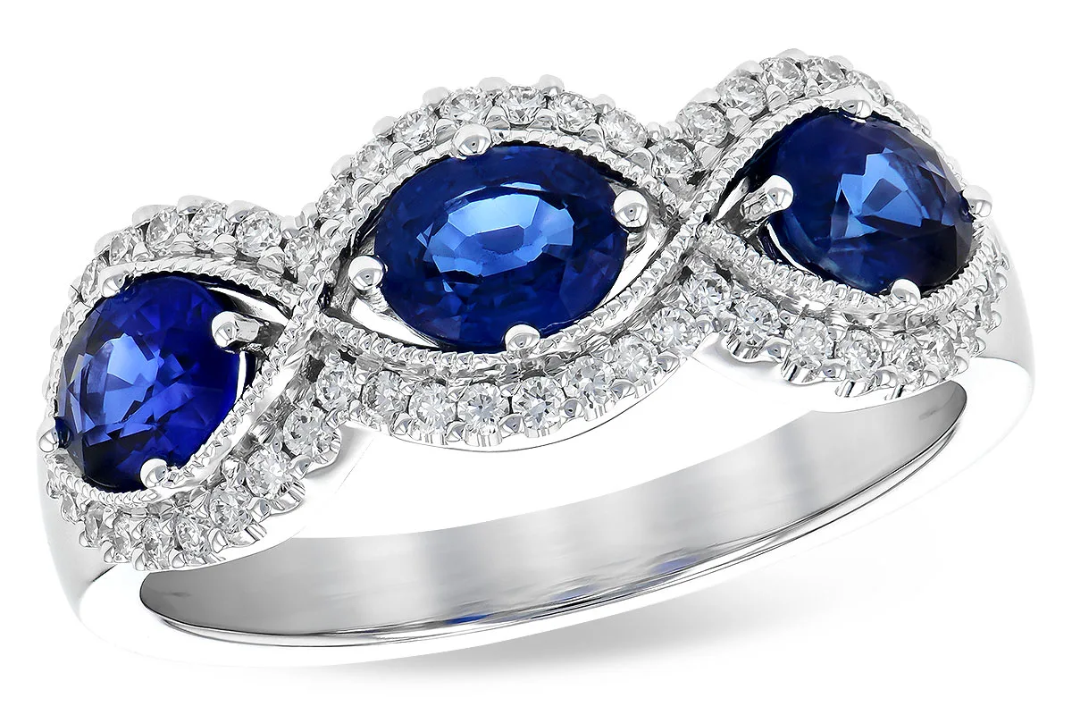 Sapphire Wedding Band in white gold