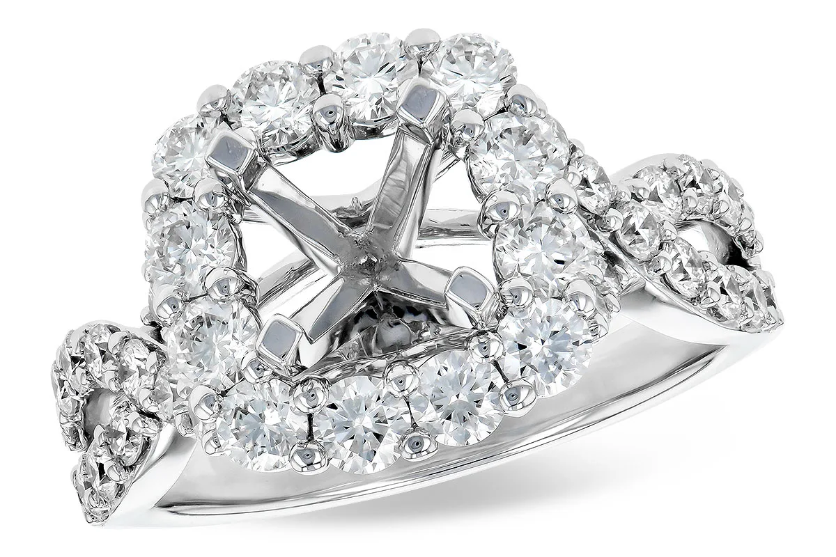 Diamond Semi-Mount Engagement Ring in white gold