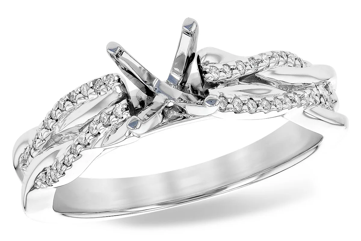 Diamond Semi-Mount Engagement Ring in white gold