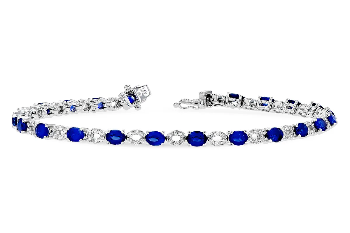 Sapphire Bracelet in white gold