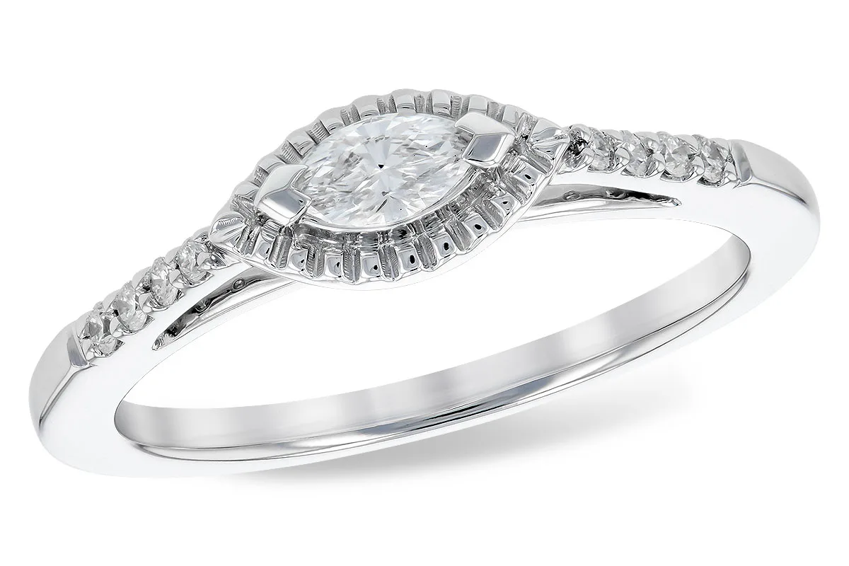 Marquise Diamond Ring in white gold