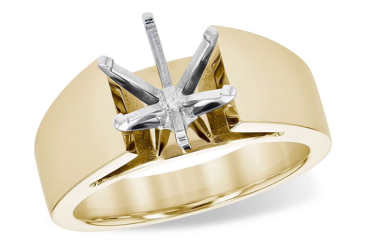 Semi-Mount Ring in yellow gold