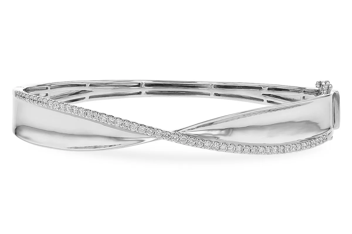 Diamond Bangle in white gold