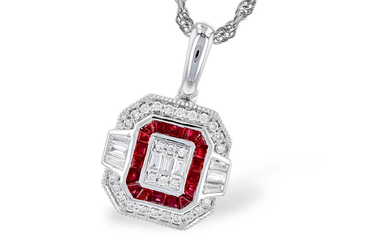 Ruby Necklace in white gold