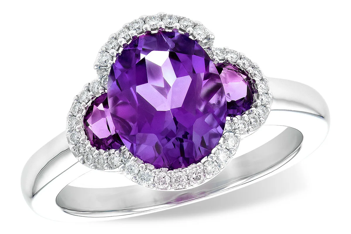 Amethyst Ring in white gold