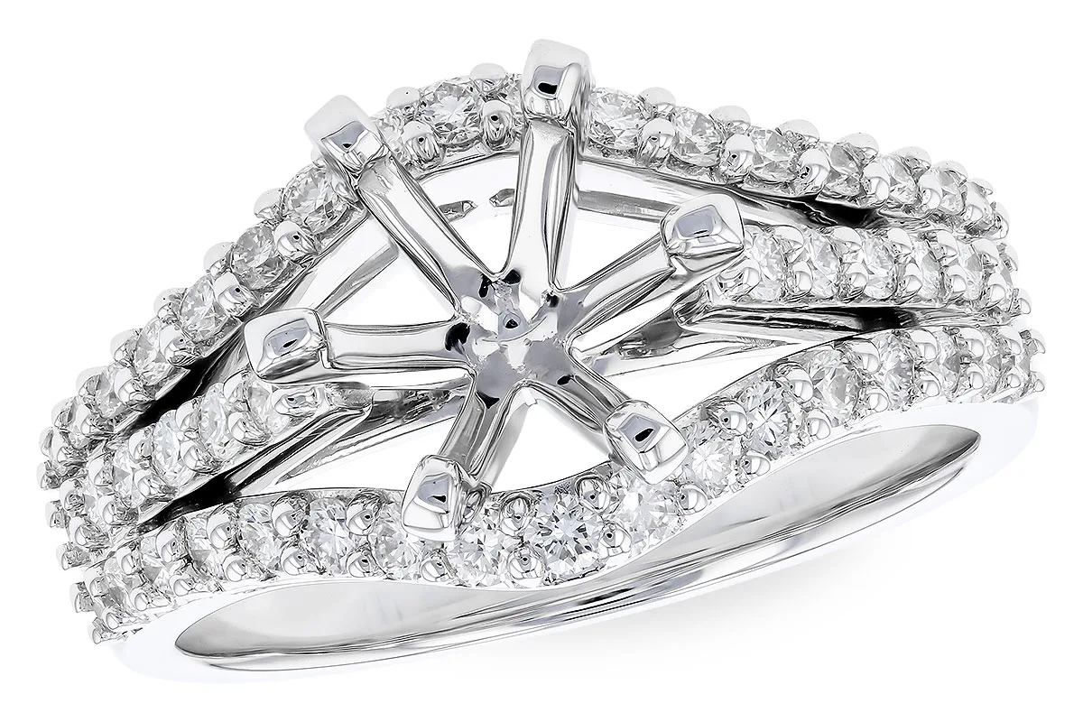Diamond Semi-Mount Engagement Ring in white gold