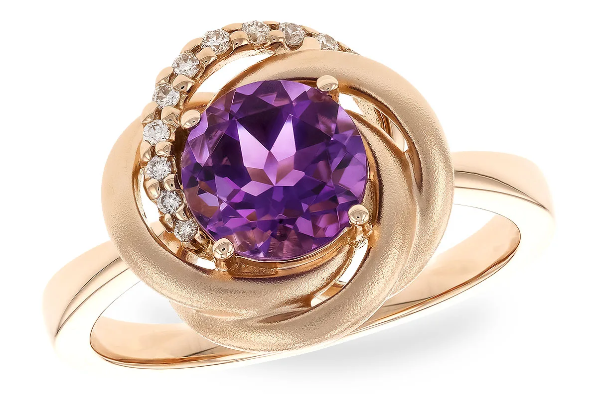 Amethyst Ring in rose gold