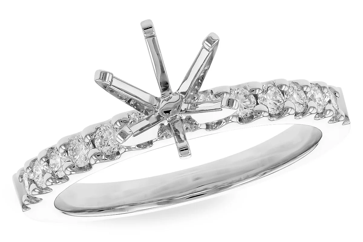 Diamond Semi-Mount Engagement Ring in white gold