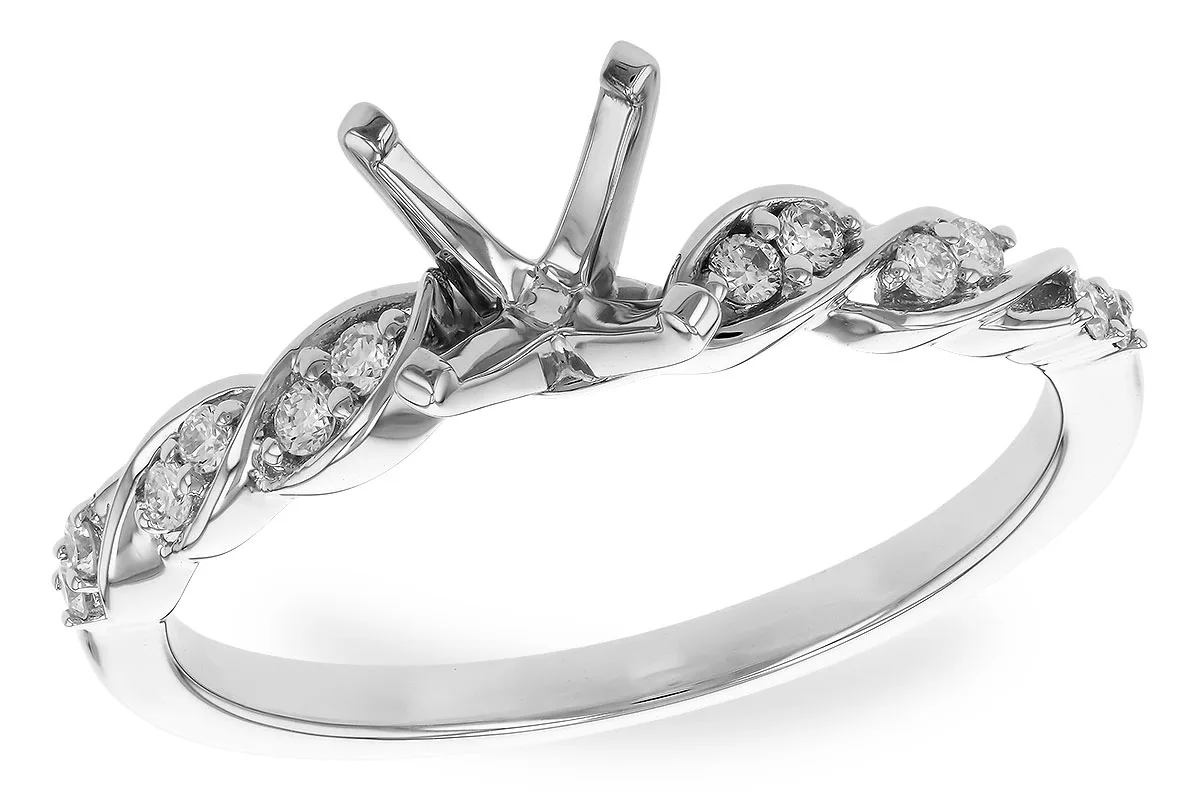 Diamond Semi-Mount Engagement Ring in white gold