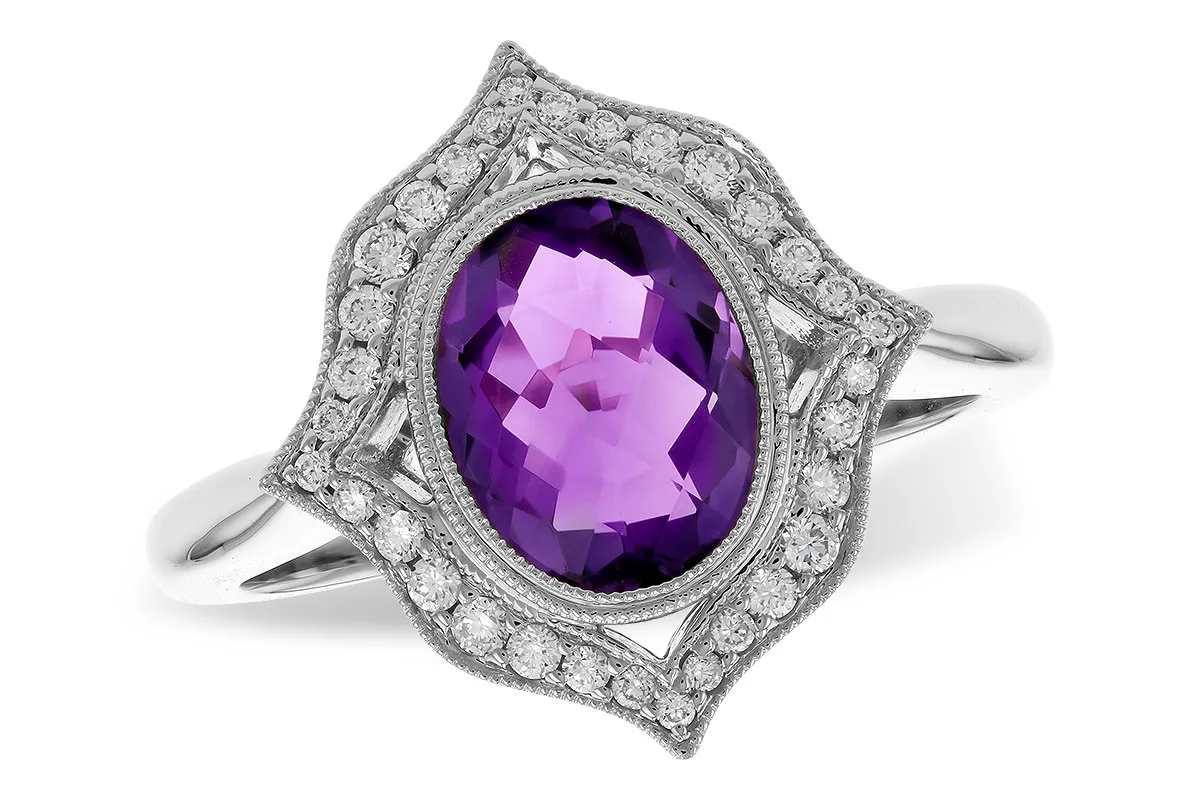 Amethyst Ring in white gold