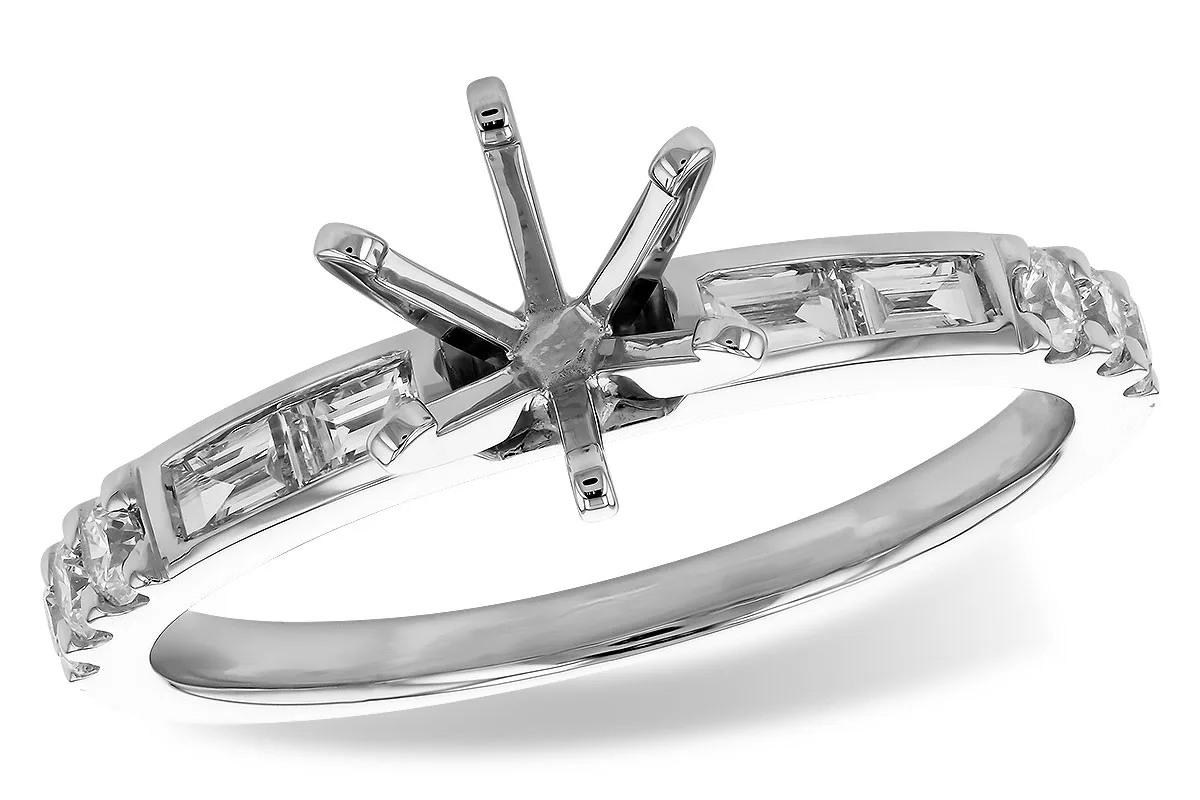 Diamond Semi-Mount Engagement Ring in white gold