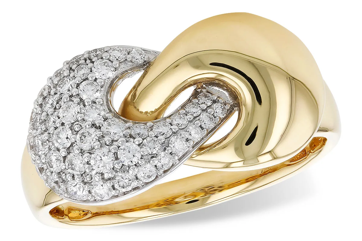 Diamond Ring in yellow & white