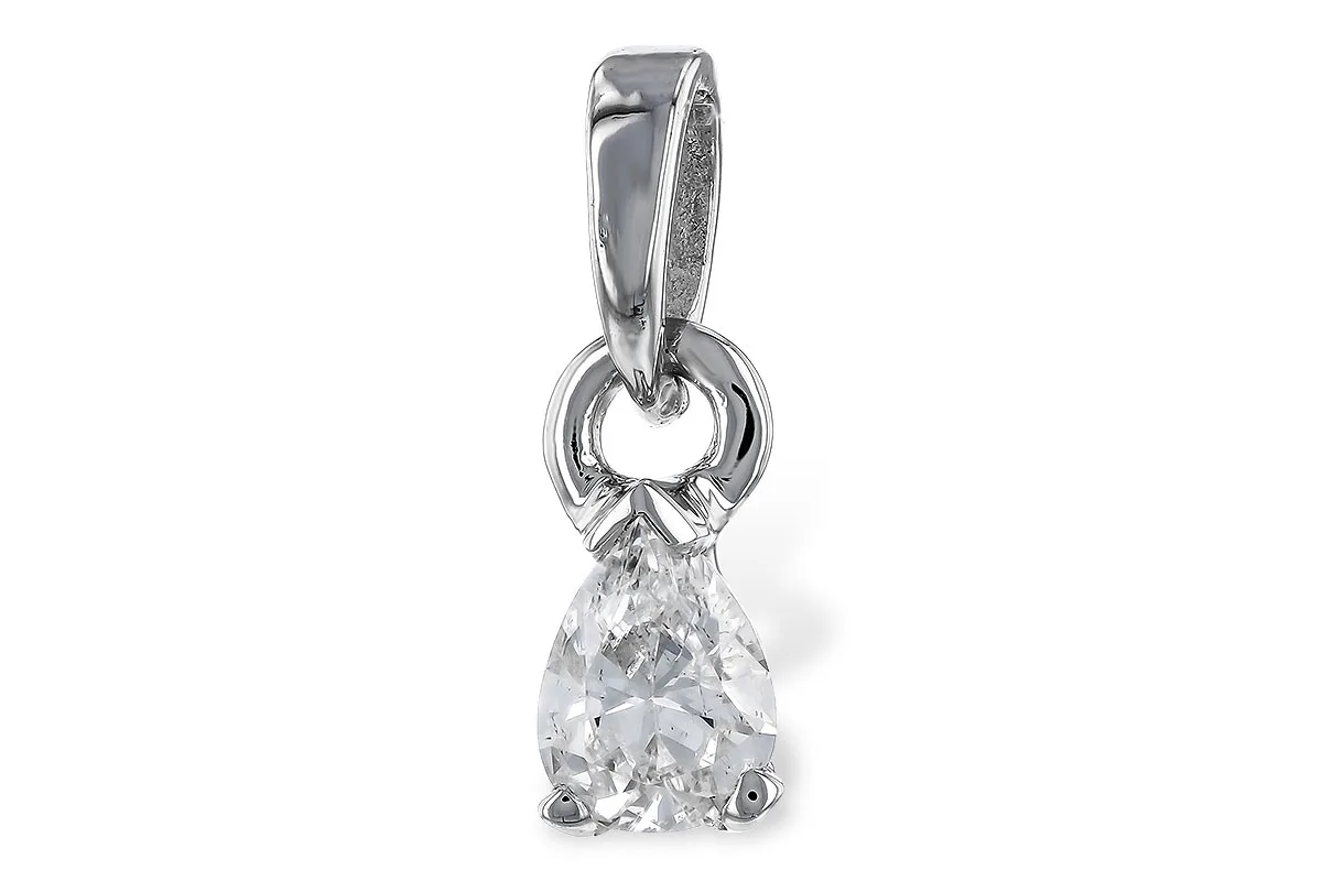 Pear Pendant in white gold