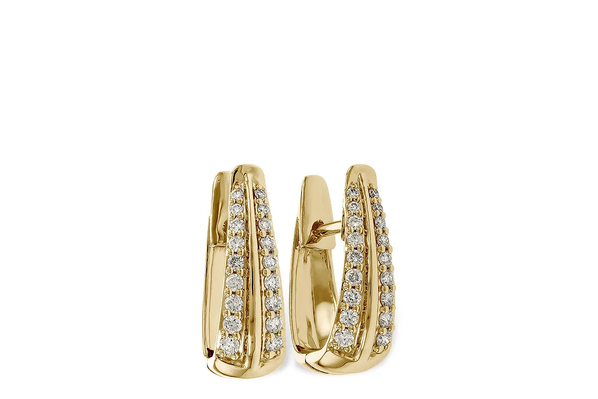 Diamond Earrings in yellow gold