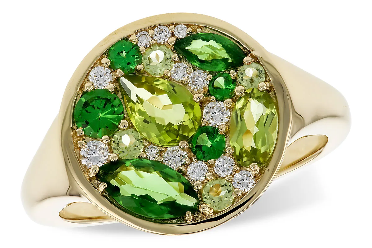 Semi-Precious Stone Ring in yellow gold