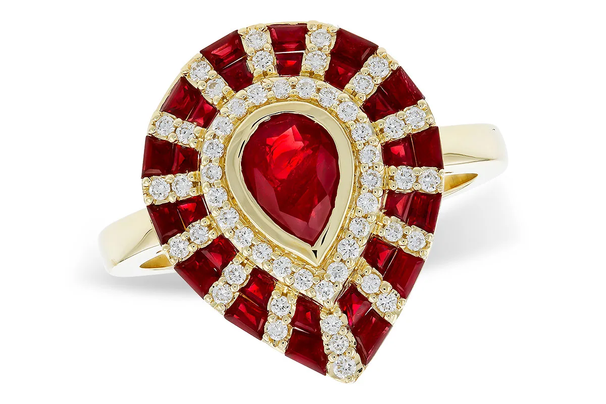 Ruby Ring in yellow gold