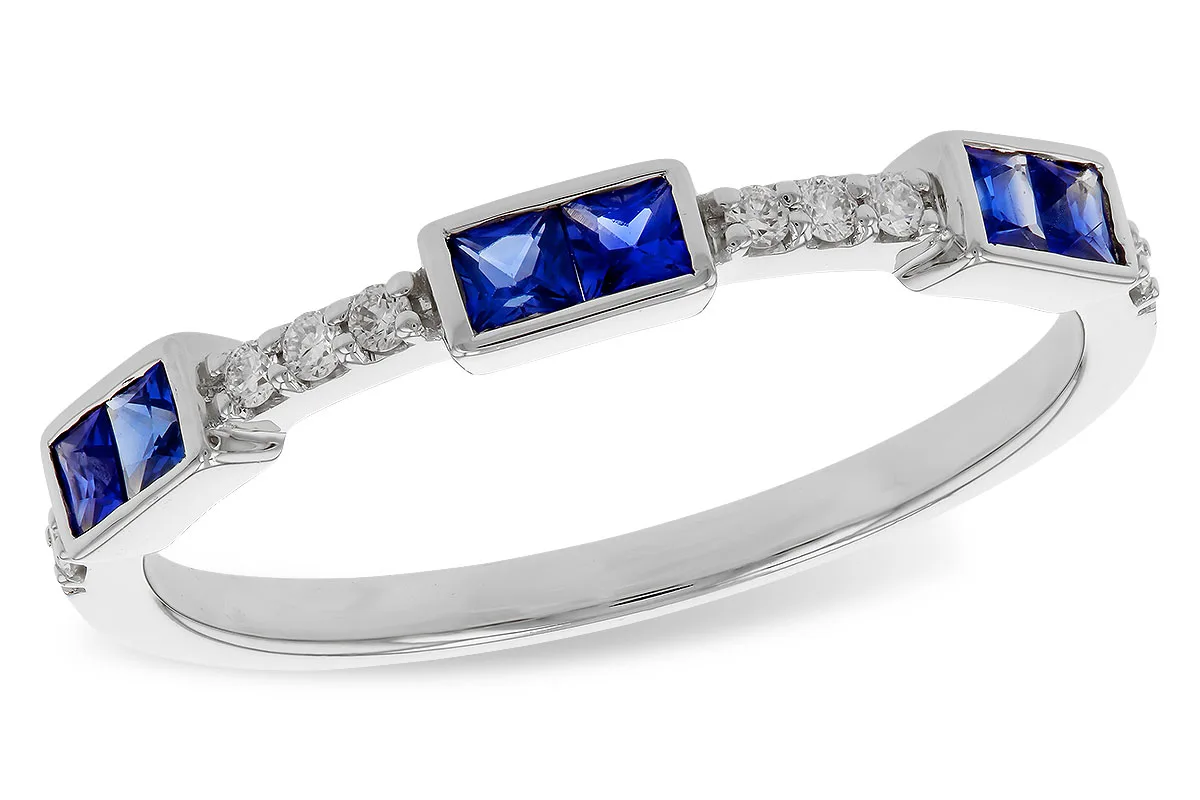 Sapphire Wedding Band in white gold