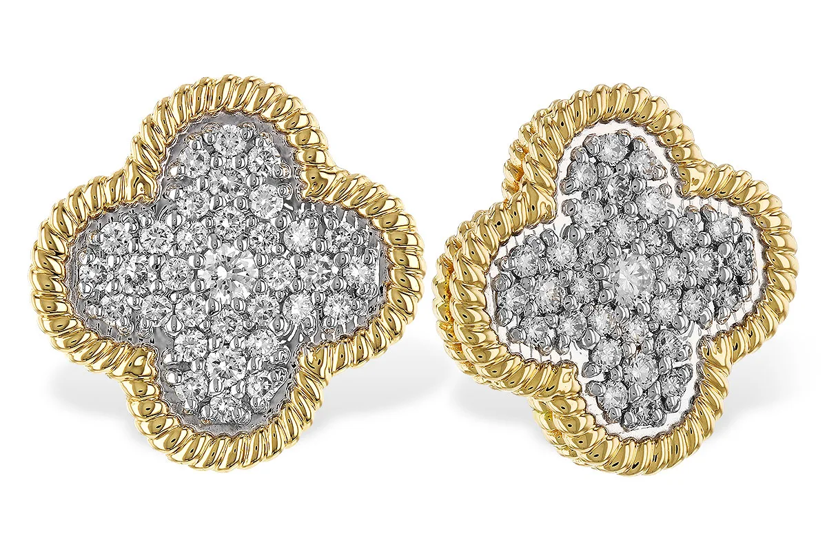 Diamond Earrings in yellow gold