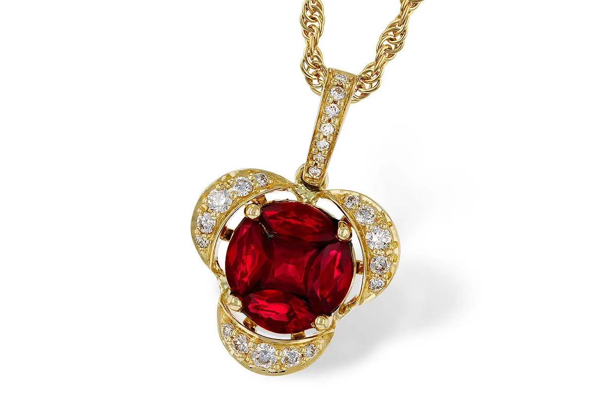 Ruby Necklace in yellow gold