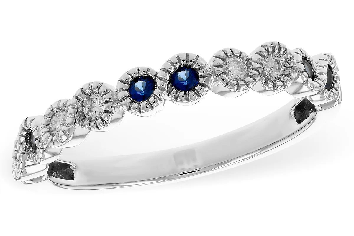 Sapphire Wedding Band in white gold