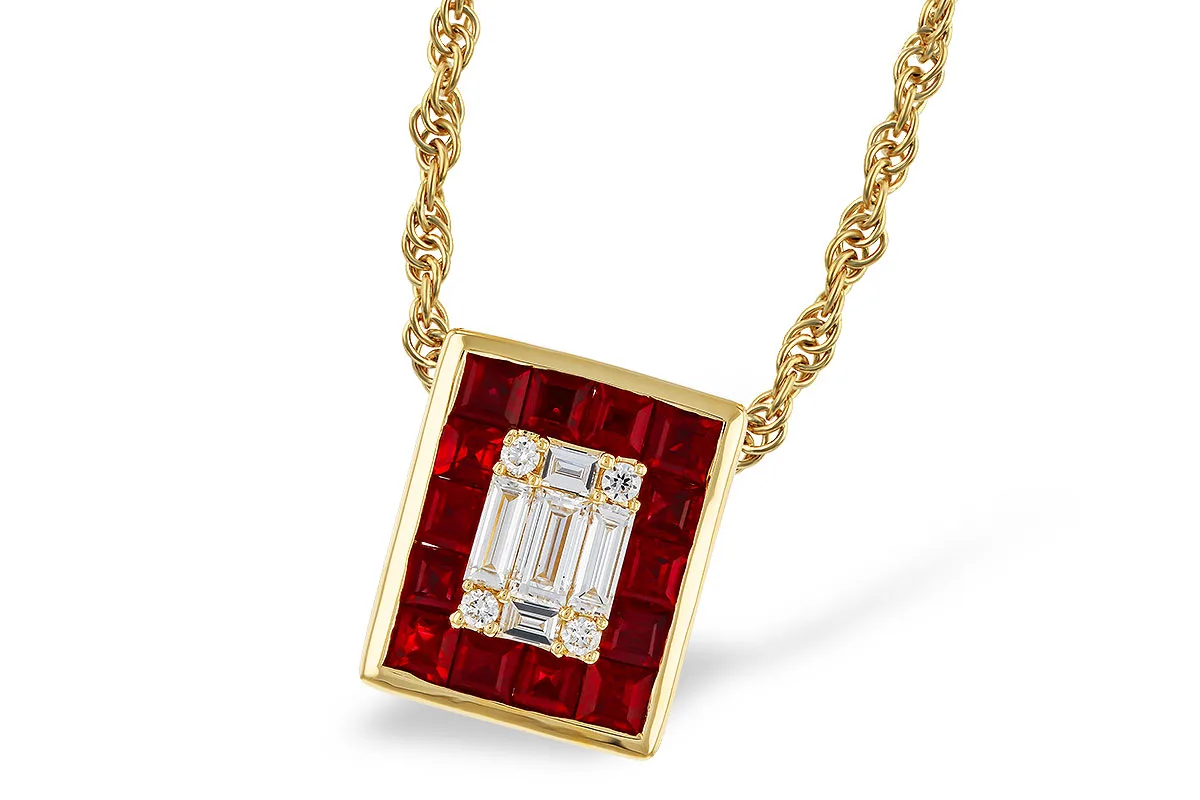 Ruby Necklace in yellow gold