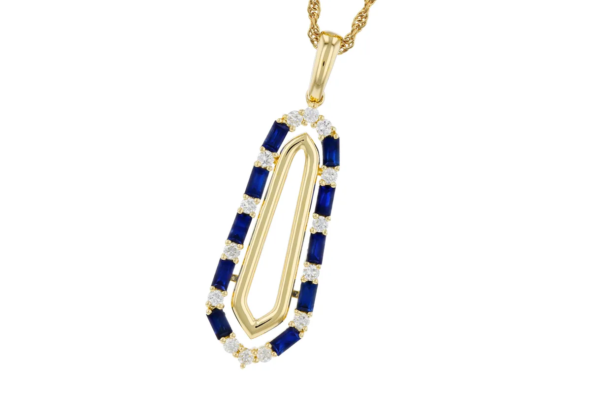 Sapphire Necklace in yellow gold