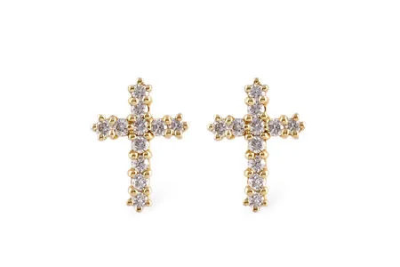 Diamond Earrings in yellow gold