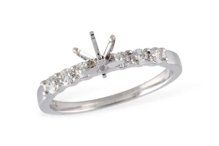 Diamond Semi-Mount Engagement Ring in white gold