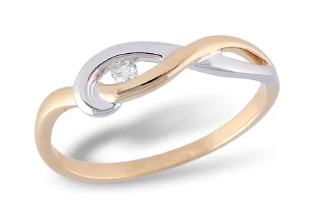 Diamond Ring in two-tone