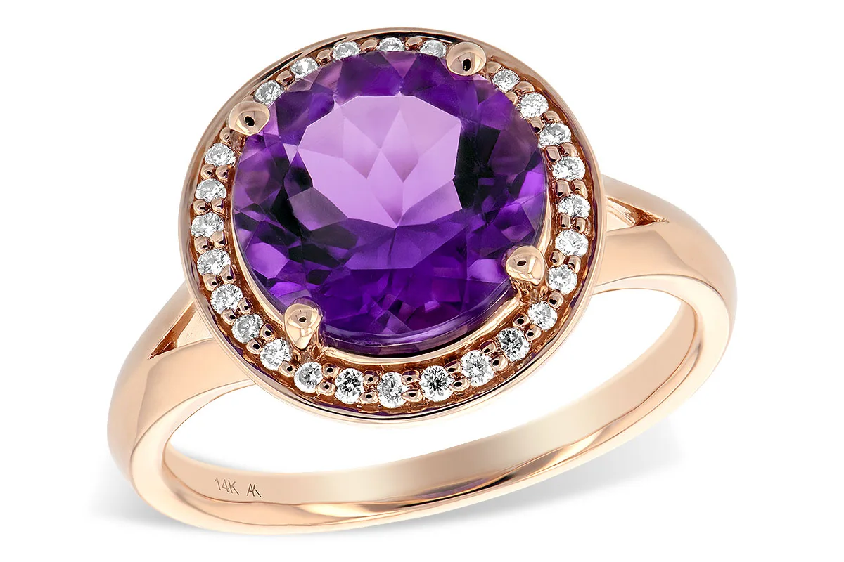 Amethyst Ring in rose gold