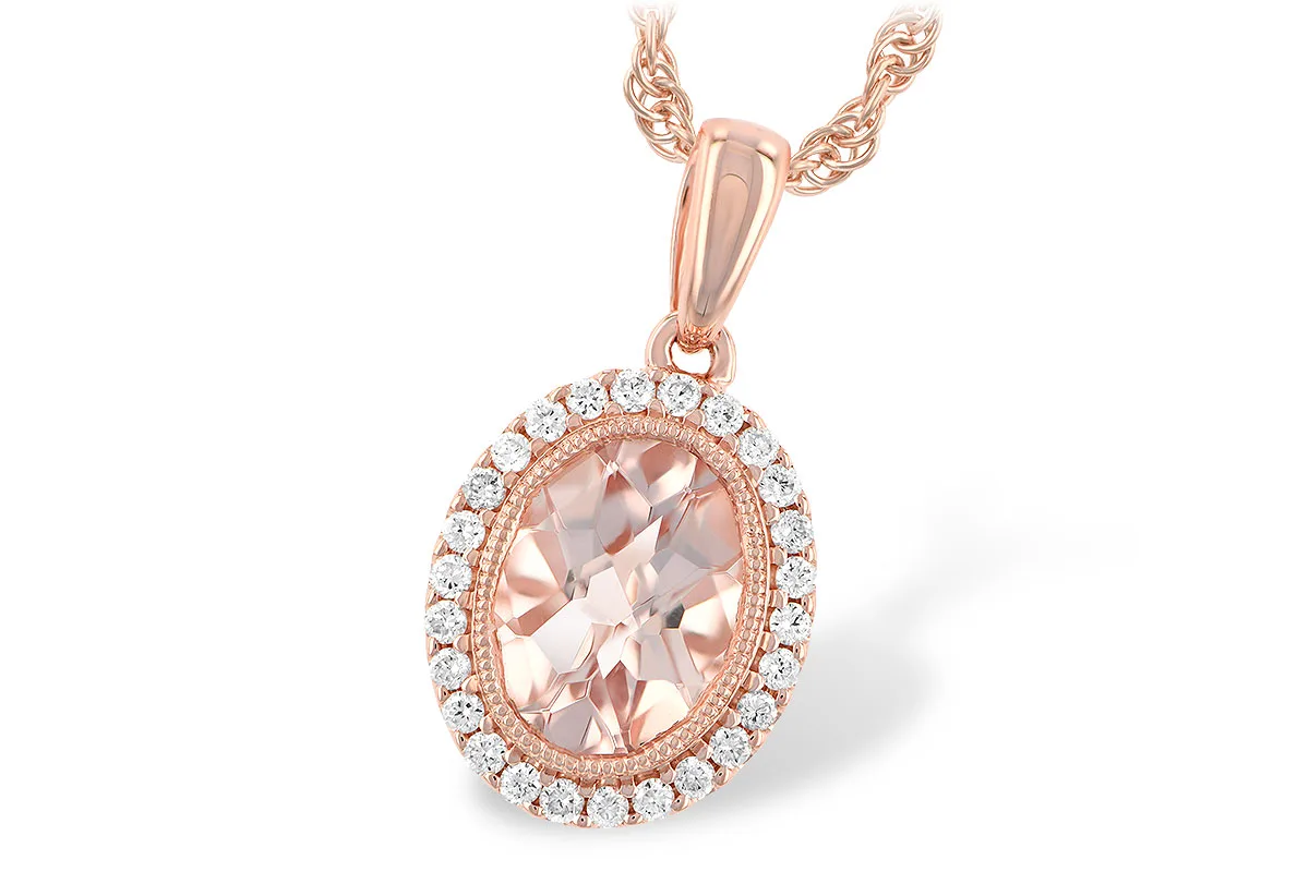 Morganite Necklace in rose gold