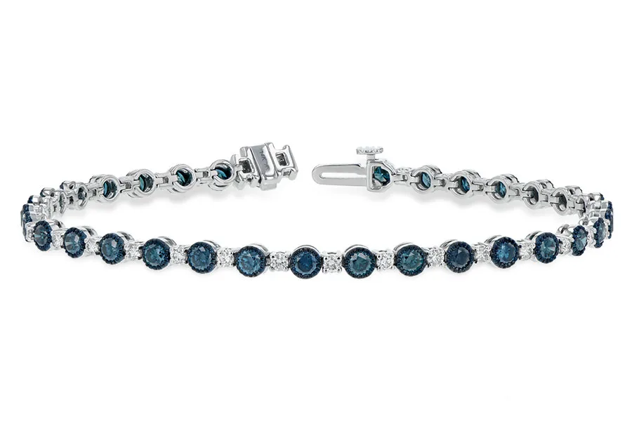 Blue Diamond Bracelet in white gold