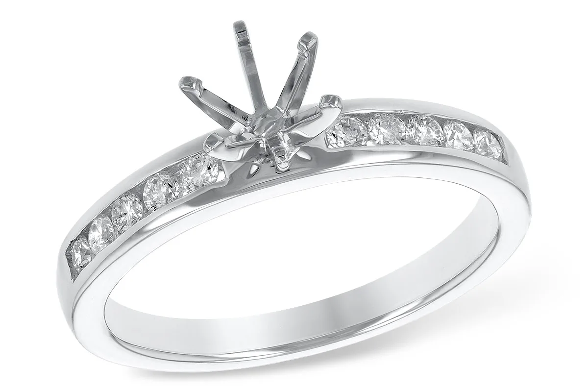 Diamond Semi-Mount Engagement Ring in white gold